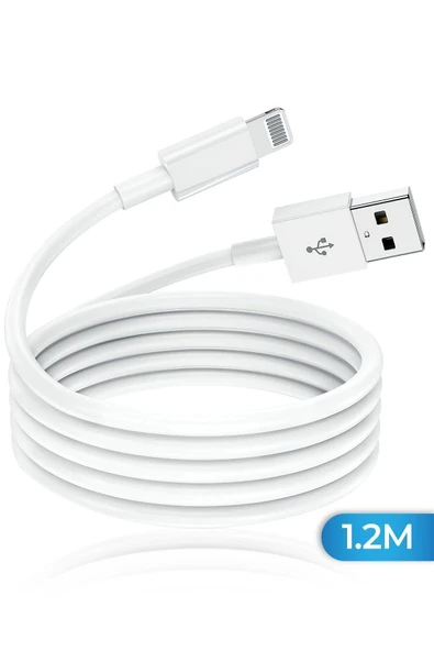 Hızlı Şarj Kablosu Usb To Lightning 6 6s 7 8 X Xs Xr 11 12 13 14 Pro Plus Beyaz ürün görseli