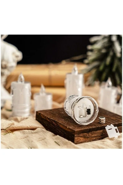 Led Mum Pilli Dekoratif Simli Mum Led Işık Aydınlatma Dekoratif Pilli 6.5 cm ürün görseli