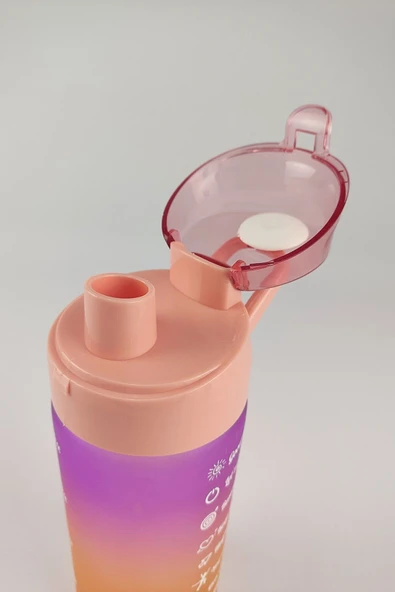 Matara (Suluk) Çift Renk Boyalı Ölçü Baskılı Cam Yavruağzı 500 Cc - Resim 2