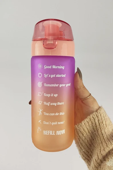 Matara (Suluk) Çift Renk Boyalı Ölçü Baskılı Cam Yavruağzı 500 Cc ürün görseli