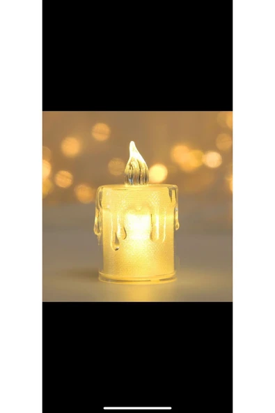 Led Mum Pilli Dekoratif Simli Mum Led Işık Aydınlatma Dekoratif Pilli 6.5 cm - Resim 2