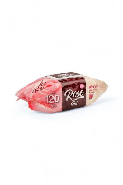 Islak Havlu Mendil 120 Yaprak Gül Tekli Paket Plastik Kapaklı - Resim 4