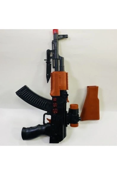 Pilli Sesli Işıklı Tüfek Ak-47 Oyuncak - Resim 2