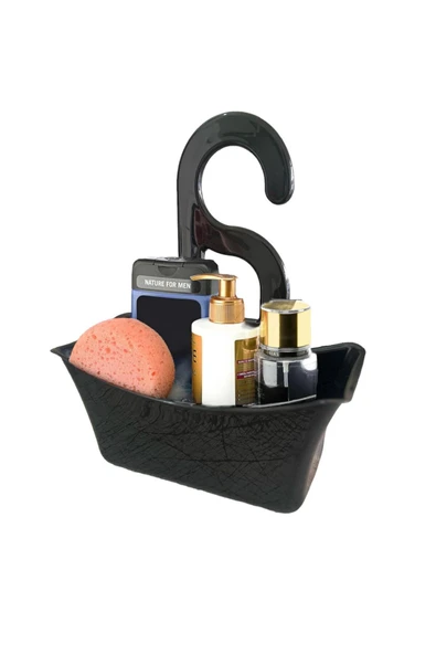 Hook Çok Amaçlı Duş Banyo Sepeti Organizer - Siyah - Resim 2