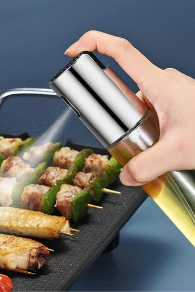 Sprey Cam Yağdanlık 100 ml Fısfıs Yağdanlık Sirke Airfryer Zeytinyağı Limon Yağ Püskürtücü Yağlık - 2