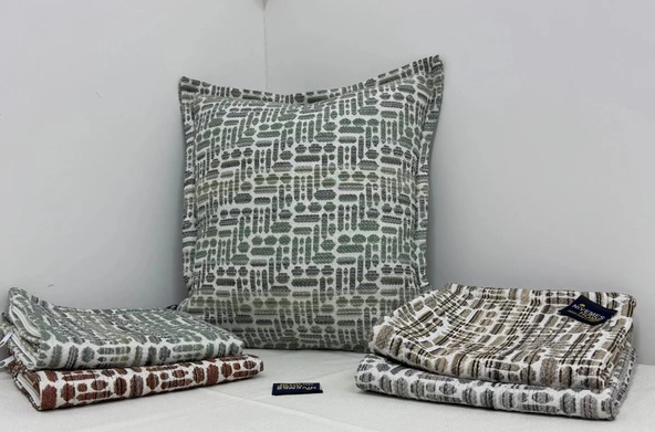 NİVEMESHOME KIRLENT KILIFI 45X45 LİSA 02 YEŞİL - Resim 2