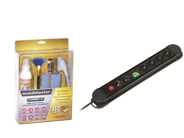 Tv Starter Kit(Akım Koruma + Temizlik Seti + HDMI + Scart + Fırça)