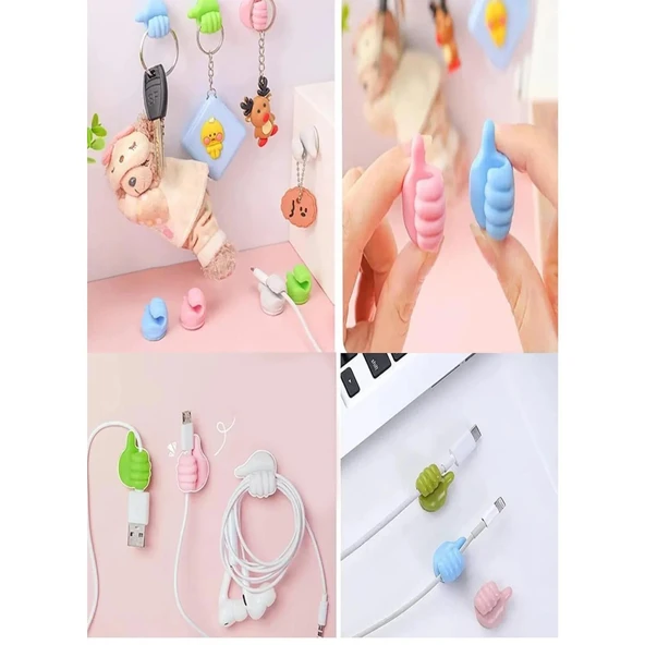 Gen-Of Yapışkanlı Mini Askılık Ve Kablo Tutucu 10 Lu GKH - Resim 3