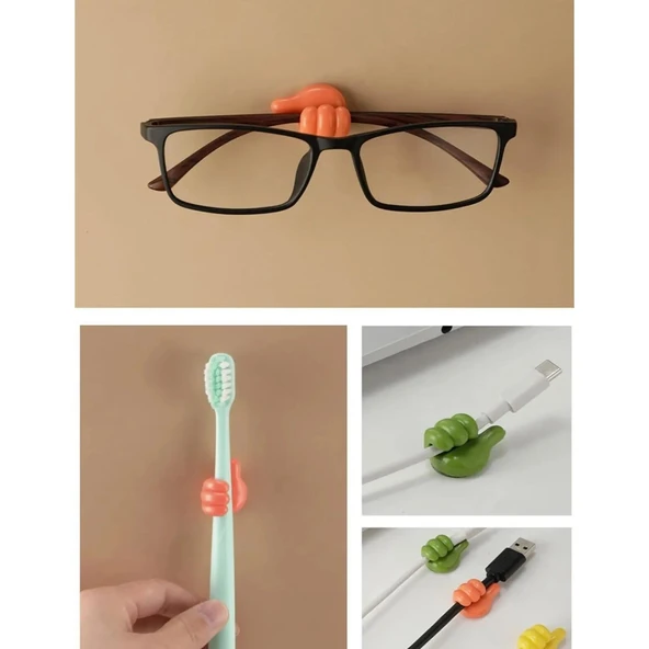 Gen-Of Yapışkanlı Mini Askılık Ve Kablo Tutucu 10 Lu GKH - Resim 2