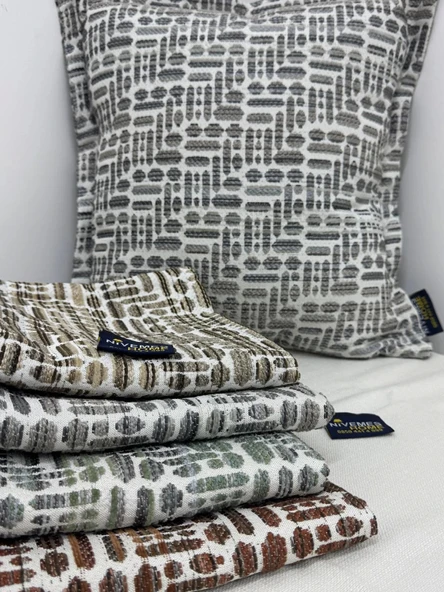 NİVEMESHOME ELYAF DOLGULU KIRLENT 45X45 LİSA 04 GRİ - 3