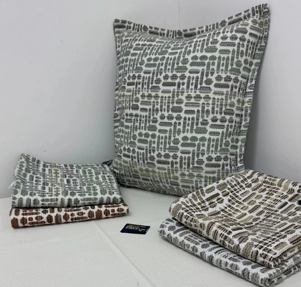 NİVEMESHOME KIRLENT KILIFI 45X45 LİSA 02 YEŞİL - Resim 4