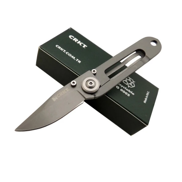 Crkt Mini Titanyum Düz Çakı Marka:CRKT Ürün Kodu: 5500TD 14,5 CM - Resim 2