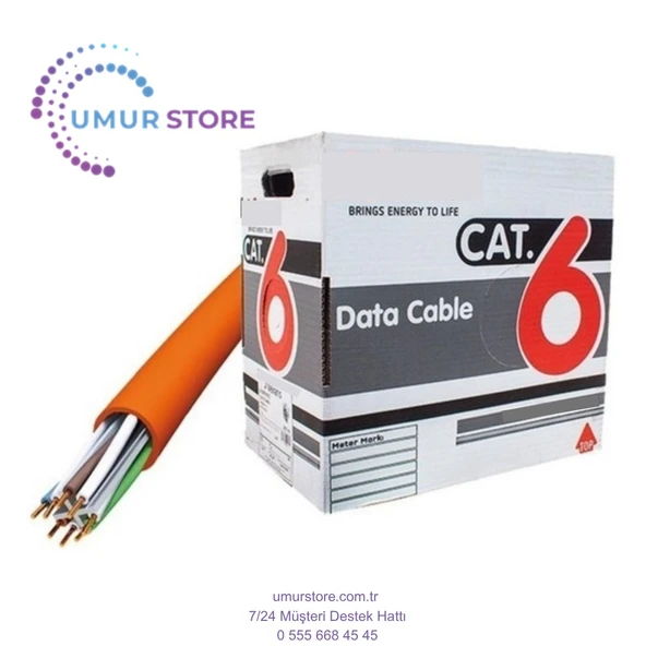Cat 6 U/utp Lszh 305M Turuncu ürün görseli 1