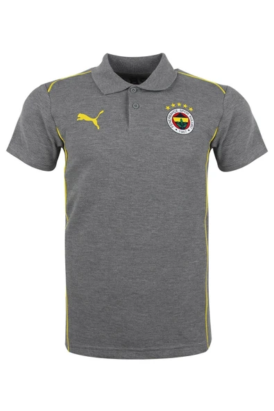 Fenerbahçe Orijinal Lisanslı 2024/25 A Takım Polo Yaka Gri T-Shirt + Şal Kaşkol Set Hediyelik Ahşap Kutulu - 2