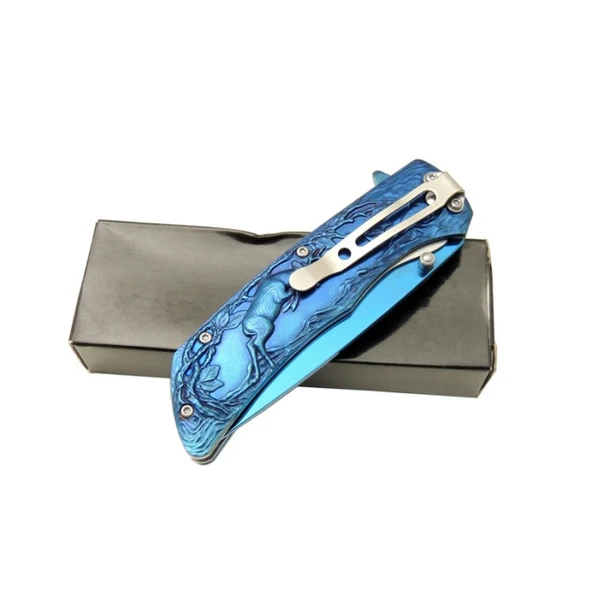 Geyikli Çakı Blue Ürün Kodu: YST5900BL 21 CM - Resim 2