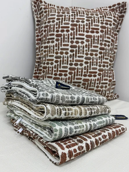 NİVEMESHOME KIRLENT KILIFI 45X45 LİSA 01 KİREMİT