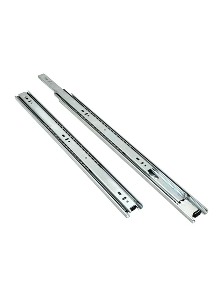 Teleskobik 35MM Çekmece Ray Bilyeli Mobilya Dolap Rayı(35MM)(TAKIM)(KROM) 25cm 25cm - 1 ADET - Resim 2