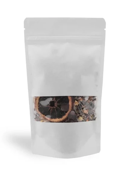 Beyaz Kraft Pencereli Doypack 25x34x12 cm (50 Adet) - Resim 2