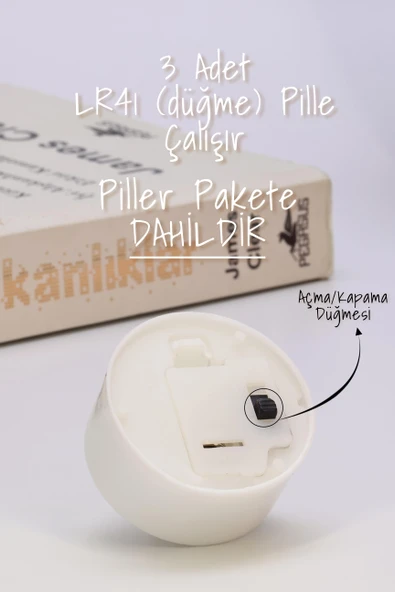 24 Adet Led Mum Tealight Mini Dumansız Pilli Alevli Dekoratif Yapay Mum Işıldak Beyaz 1036-2 - Resim 4