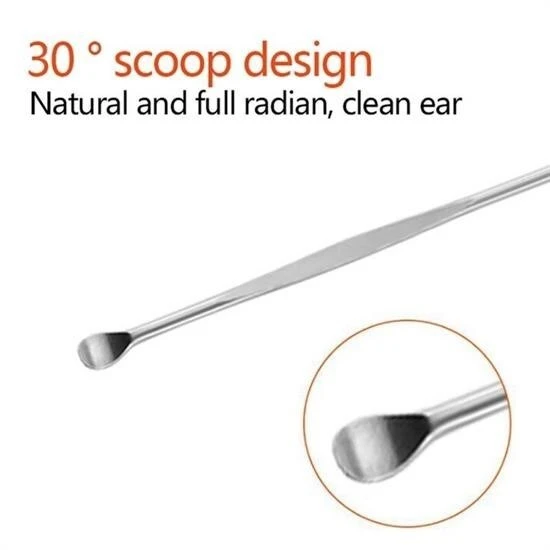 6 Parça Paslanmaz Çelik Kulak Balmumu Toplayıcı Çıkarıcı Temizleyici Bakımı Çubuk Seti - Resim 7