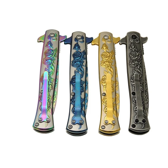 Metal Güllü Çakı Rainbow Marka:Sibirya Ürün Kodu: HC012 RNB 22,5 CM - Resim 2