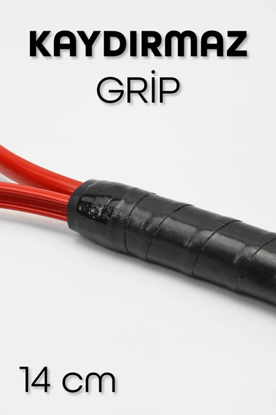 3lü SET Deluxe 21 İnç Çocuk Genç Tenis Raketi SETİ Çantalı Çocuk Tennis L2 Grip 53 cm Kırmızı 670 - Resim 5