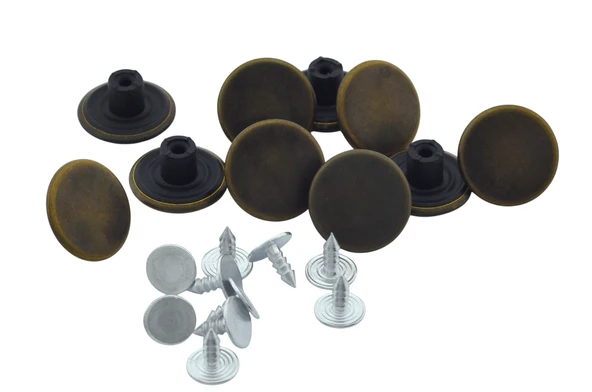 Büyük Boy 10 Adet Kot Pantolon Düğmesi, Jean Düğmesi Düz Antik Sarı (bronz) 17mm