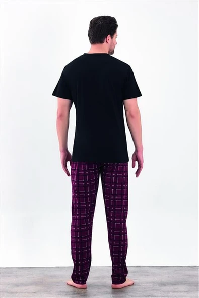 Estiva %100 Pamuk İnterlok Kısa Kol Erkek Pijama Takım - Resim 8