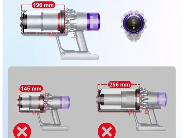 Dyson V11 Origin Large ile Uyumlu Dik Süpürge Toz Haznesi - 4