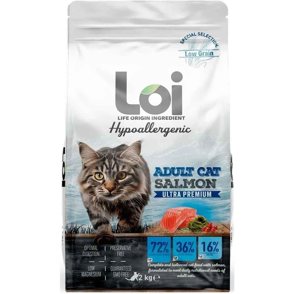 Loi Somonlu Yetişkin Kedi Maması 2 Kg ürün görseli 1