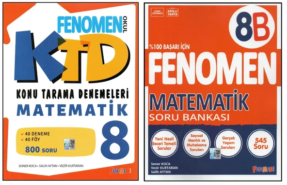 FENOMEN 8. SINIF MATEMATİK KTD+8B MATEMATİK (2 KİTAP) ürün görseli