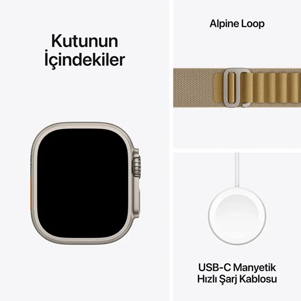 APPLE Watch Ultra 2 GPS + Cellular 49mm Natural Titanium Case with Tan Alpine Loop - Large - 6