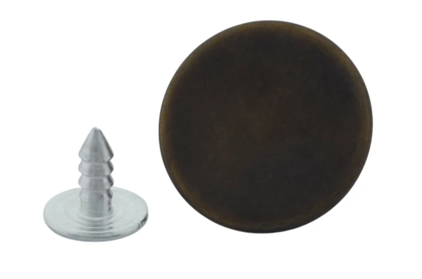 Büyük Boy 10 Adet Kot Pantolon Düğmesi, Jean Düğmesi Düz Antik Sarı (bronz) 17mm - 3