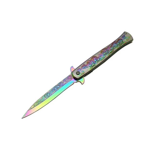 Metal Güllü Çakı Rainbow Marka:Sibirya Ürün Kodu: HC012 RNB 22,5 CM ürün görseli