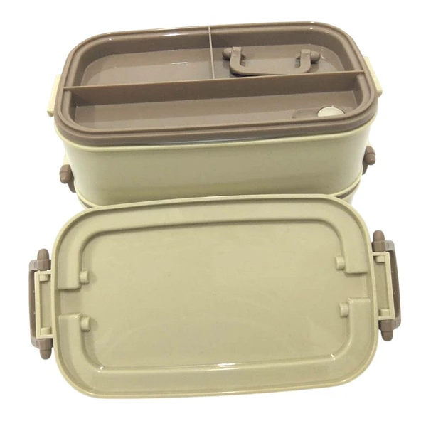 Cooker Çelik Hazneli İkili Taşıma-Saklama Kabı Yk1559 - 2