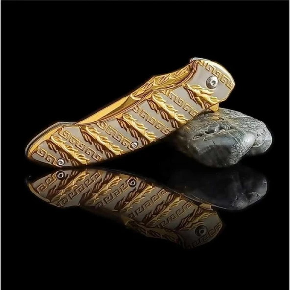 Metal Snake Çakı Gold Marka:Alaska Ürün Kodu: S-2074A GLD 21 CM - Resim 4