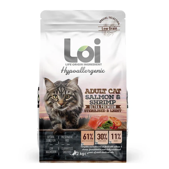 Loi Somon Ve Karidesli Kısırlaştırılmış Kedi Maması 2 Kg ürün görseli 1