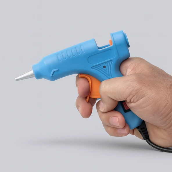 7.5 mm 20W Sıcak İnce Mum Silikon Tabancası 190°C Hızlı Isınan Güçlü Yapıştırıcı Tabanca Ergonomik - Resim 3