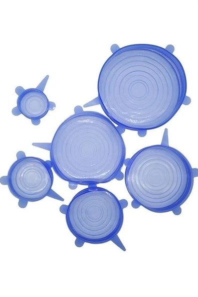 BUFFER® Tazeliği Koruyan 6lı Silikon Streç Gıda Saklama Koruma Kapakları - 5