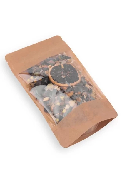 Geniş Kraft Pencereli Doypack 25x34x12 cm (50 Adet) - Resim 3