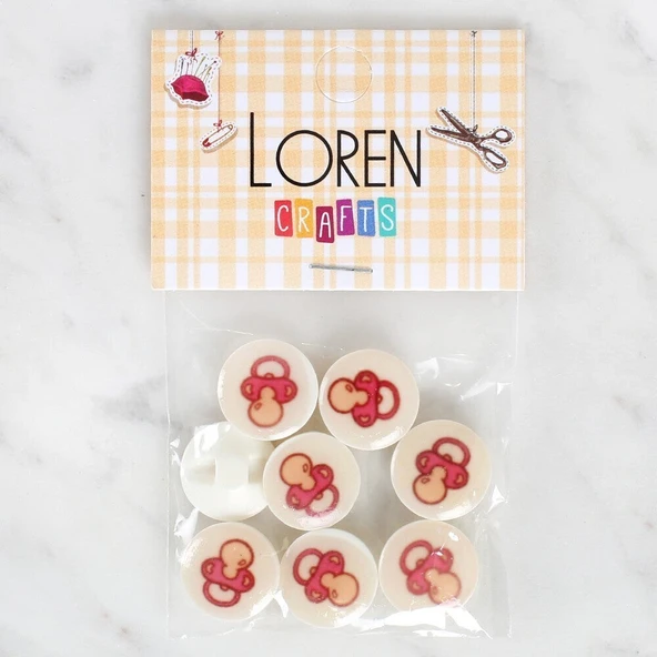 Loren Crafts 8'li Emzik Düğme - 1005 ürün görseli