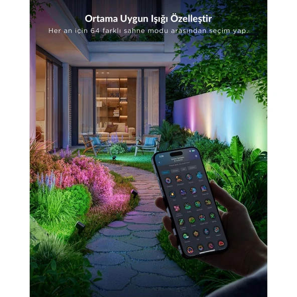 Govee RGBICWW Dış Mekan Spot Aydınlatma - 2'li Paket - Resim 5