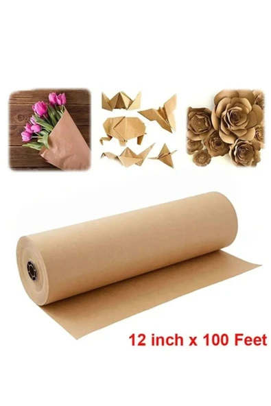Enerji ambalaj Kraft Kağıt Rulo 50cm 100metre Ambalaj Ve Çeyiz Paketleme Kağıdı Çiçek Kağıdı - Resim 2
