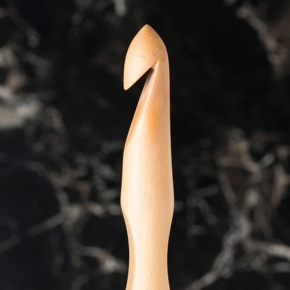 La Mia Whitewood 10 mm 15.5 cm Ahşap Yün Tığ - Resim 2