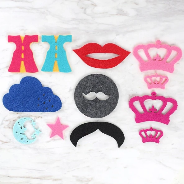 Loren 10 Paket Parti Konseptli Keçe Set-1 ürün görseli