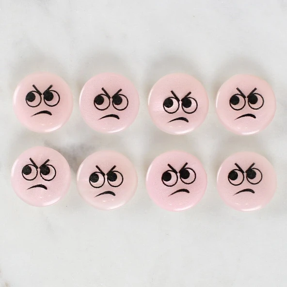 Loren Crafts 8'li Kızgın Yüz Düğme - 1021 - Resim 2