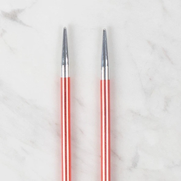 Loren Rythm 5mm Kırmızı Renkli Metal Örgü Şişi - Resim 3