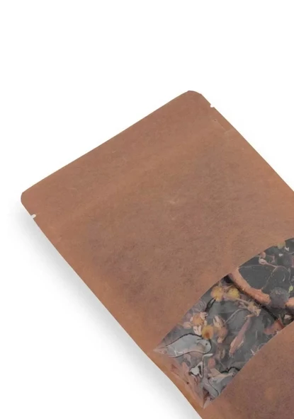 Kraft Pencereli Doypack 13x22,5x7 cm (50 Adet) - 4