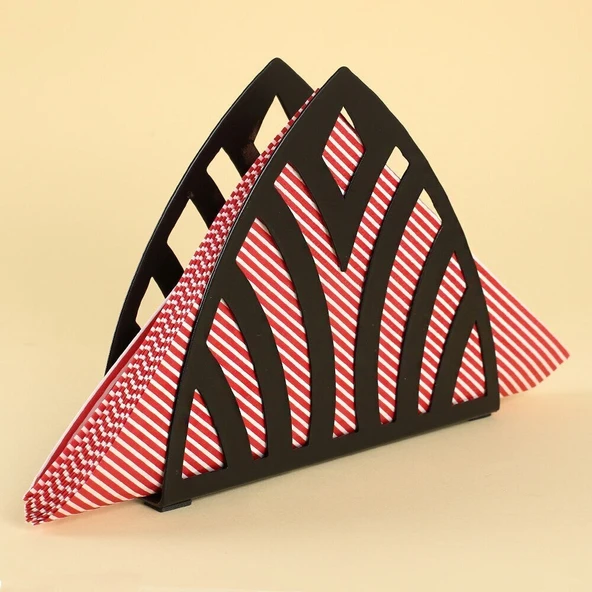 Loren Home Dom Siyah Metal Peçetelik ürün görseli