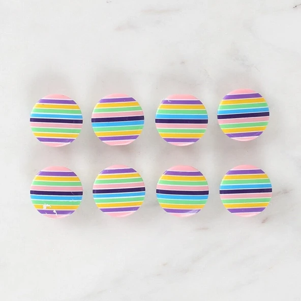 Loren Crafts 8'li Desenli Düğme - 1104 - Resim 2